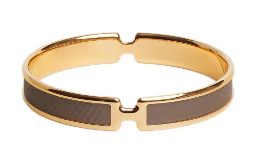 HERMES Olympe Narrow Calfskin Bangles Women's