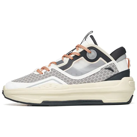 ANTA C37 2.0 Skateboard Shoes Men Mid-Top Ivory White/Continent Gray