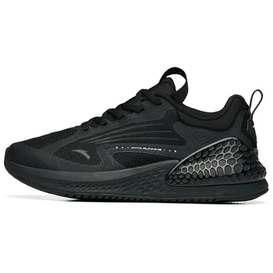 ANTA C37+ Running Shoes Women's Low-Top Black Ivory White
