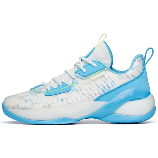 ANTA Light Cavalry 7 Basketball Shoes Men Low-Top White Blue