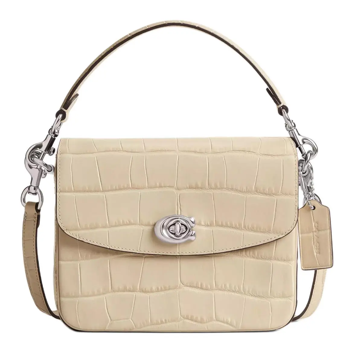 COACH Cassie Calfskin Handbag, Shoulder Bag, Crossbody Bag Small Women's Ivory White