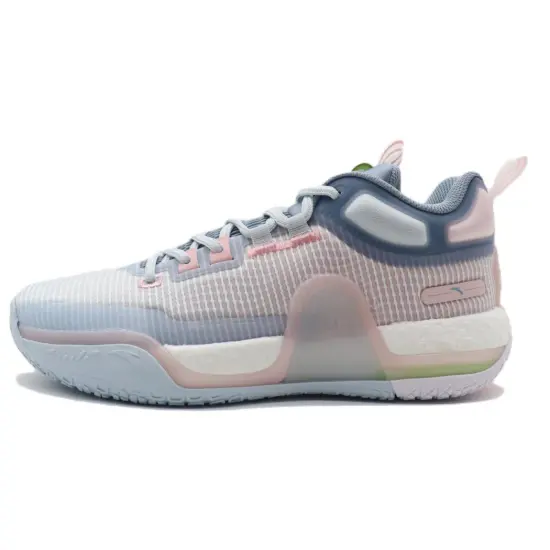 ANTA Bastard Vintage Basketball Shoes Men Mid-Top Blue Pink