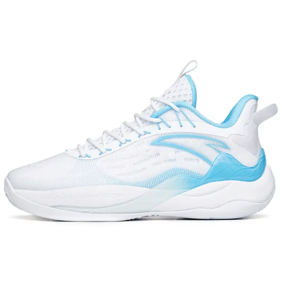 ANTA Mountain 2 Basketball Shoes Men Low-Top ANTA White/Clear Spring Blue