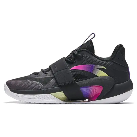 ANTA Sanfenyu Lite Basketball Shoes Men Mid-Top Black Purple
