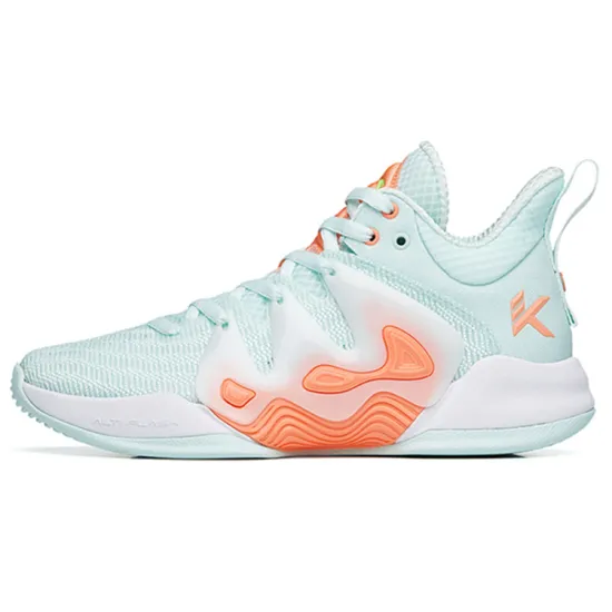 ANTA Mountain 1 Basketball Shoes Men Low-Top Ice Pink Blue/Rock Orange
