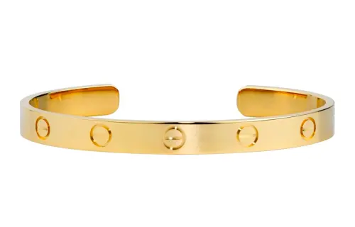 CARTIER LOVE 18K Gold Bangles Unisex Gold