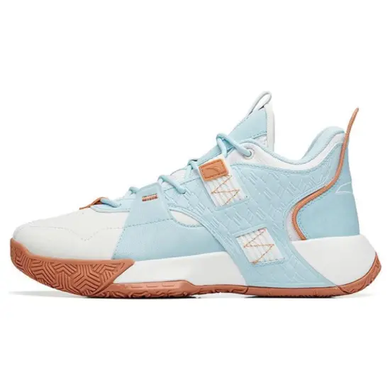 ANTA Basketball Shoes Men Mid-Top Gray Blue