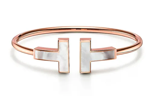Tiffany & CO. mother-of-pearl open-T bracelet