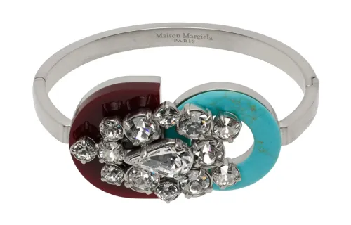 Maison Margiela Hinge Closure Brass, Crystal, Glass Bangles Women's Multicolor