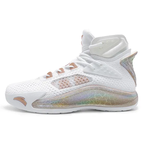 ANTA Kt5 Basketball Shoes Men High-Top White Gold