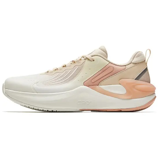 ANTA C37+ Running Shoes Women's Low-Top Ivory White/Champagne