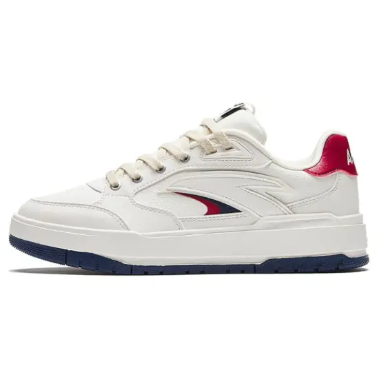 ANTA 982 Skateboard Shoes Women's Low-Top White Red