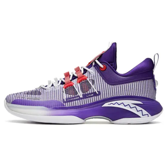 ANTA ZUP Series Basketball Shoes Men Low-Top Purple White