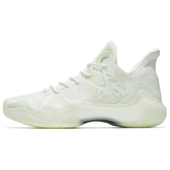 ANTA Shock Wave 4 Basketball Shoes Men Mid-Top White