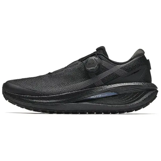 ANTA Champion All-Weather Series Running Shoes Men Low-Top Basic Black/Carbon Gray