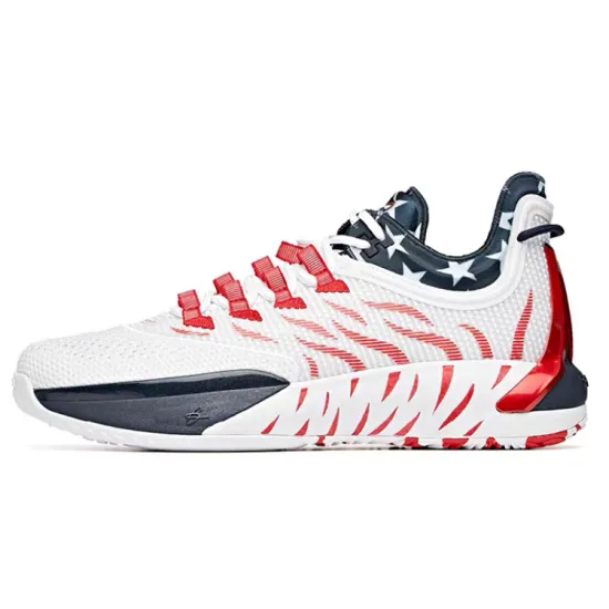 ANTA GH1 Basketball Shoes Men Low Top White/Red/Black