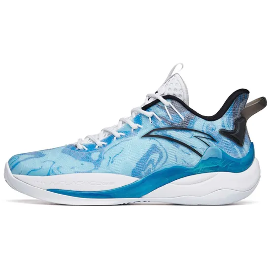 ANTA Mountain 2 Basketball Shoes Men Low-Top Light Blue/Matte Blue/ANTA White