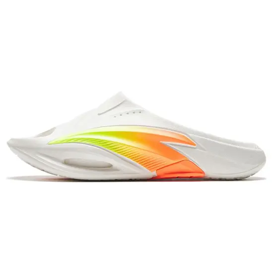 ANTA Nitrogen Bubbles Slide Slippers Men White With Orange/Green
