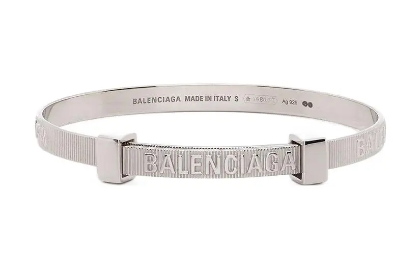 Balenciaga Logo Hoop Bracelet