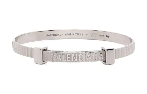 Balenciaga Logo Hoop Bracelet