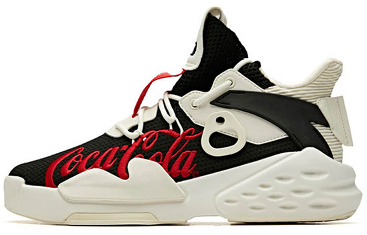 Anta Bastard Cushioning Slip Resistant Abrasion Resistant Mid top Casual Shoes Men's Black White Red
