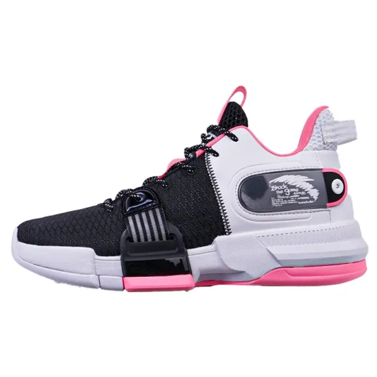 ANTA Craze 2 Basketball Shoes Men Mid-Top Black White Pink