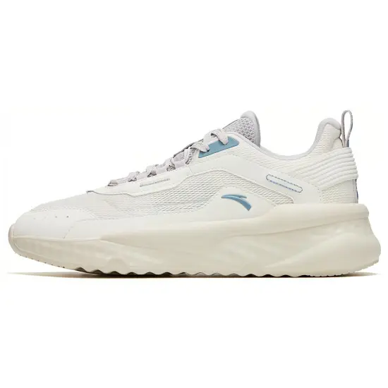 Anta Unruly Series Cushioned Slip-Resistant Abrasion-Resistant Low-Top Sports Casual Shoes Men's White Gray