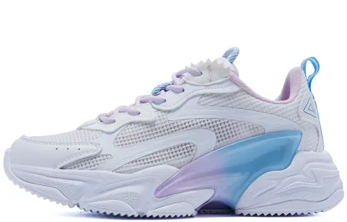PEAK Man Xing Chunky Sneakers Women's Low Top Large White Light Purple