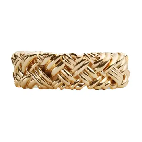 Bottega Veneta Sterling Silver 18K Gold Plated Bangles Women's Gold