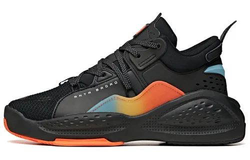 Anta Bastard High top Skateboard Shoes Men's Black Orange Blue