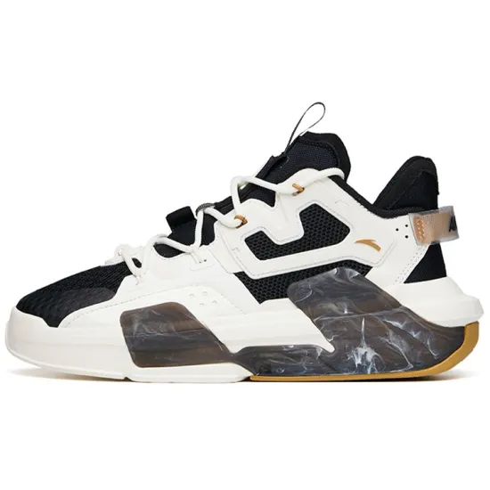 ANTA Bastard Casual Shoes Women's Low-Top Black Ivory White
