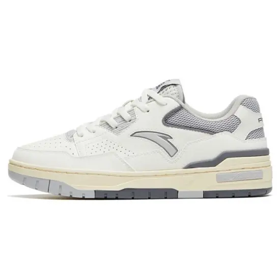Anta Flame 4.0 Anti-Slip Wear-Resistant Low-Top Skateboard Shoes Women's White Gray