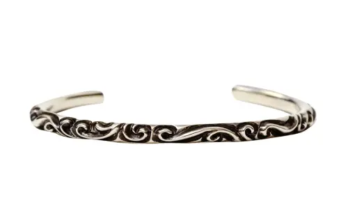 Chrome Hearts 925 Sterling Silver Bangles Unisex Silver