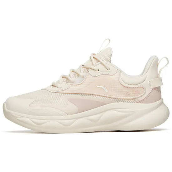 ANTA Mianbomb 2 Running Shoes Women's Low-Top Oatmeal White