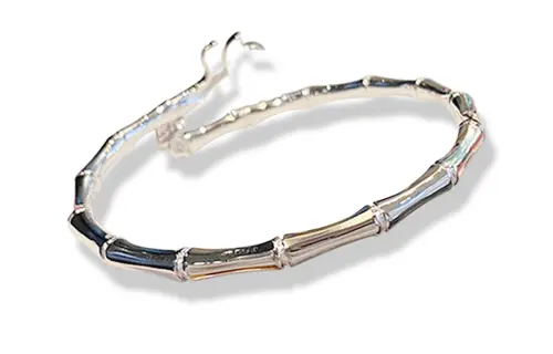 Balenciaga 9999 Fine Silver Bangles Women's