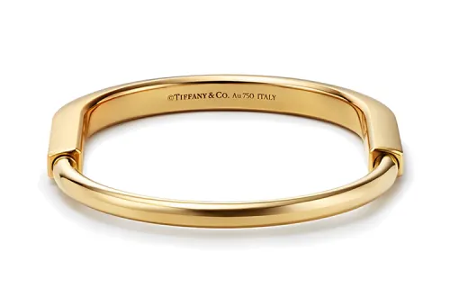 TIFFANY & CO. Lock Karat Gold Bangles Unisex