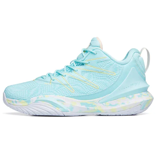 ANTA The Dagger 5 Basketball Shoes Men Low-Top Light Blue/Beige Silk