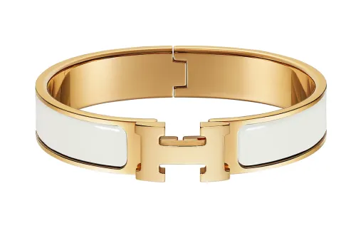 HERMES Clic H Bangles Women's Jello Color/Gold