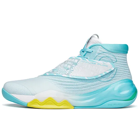 ANTA KT6 Basketball Shoes Men High-Top ANTA White/Pool Blue/Speed Yellow