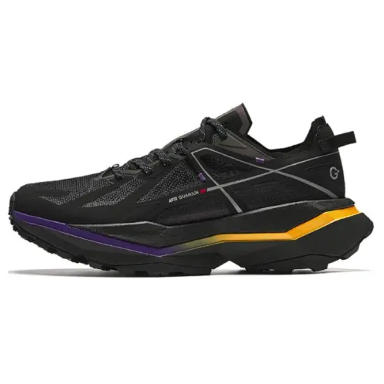 ANTA Falcon Hunting Running Shoes Men Low-Top Black Yellow