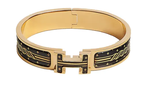 HERMES Clic H Gold Plated Bangles Women's