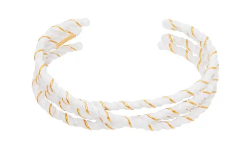 Maison Margiela Brass, Enamel Bangles Women's White