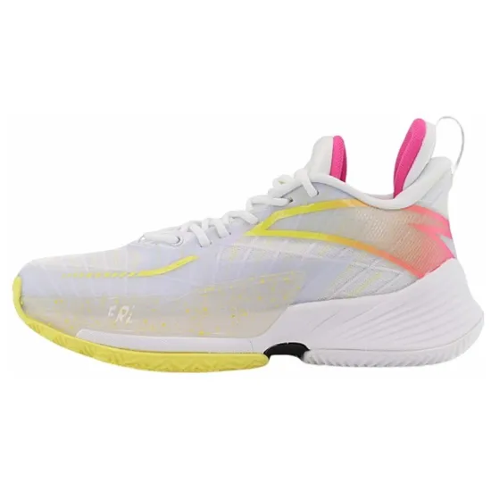 ANTA Light Horseman 3 Basketball Shoes Women's Low-Top ANTA White/Vibrant Red/Sunshine Yellow