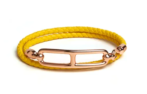 HERMES Roulis Bangles Women's Yellow
