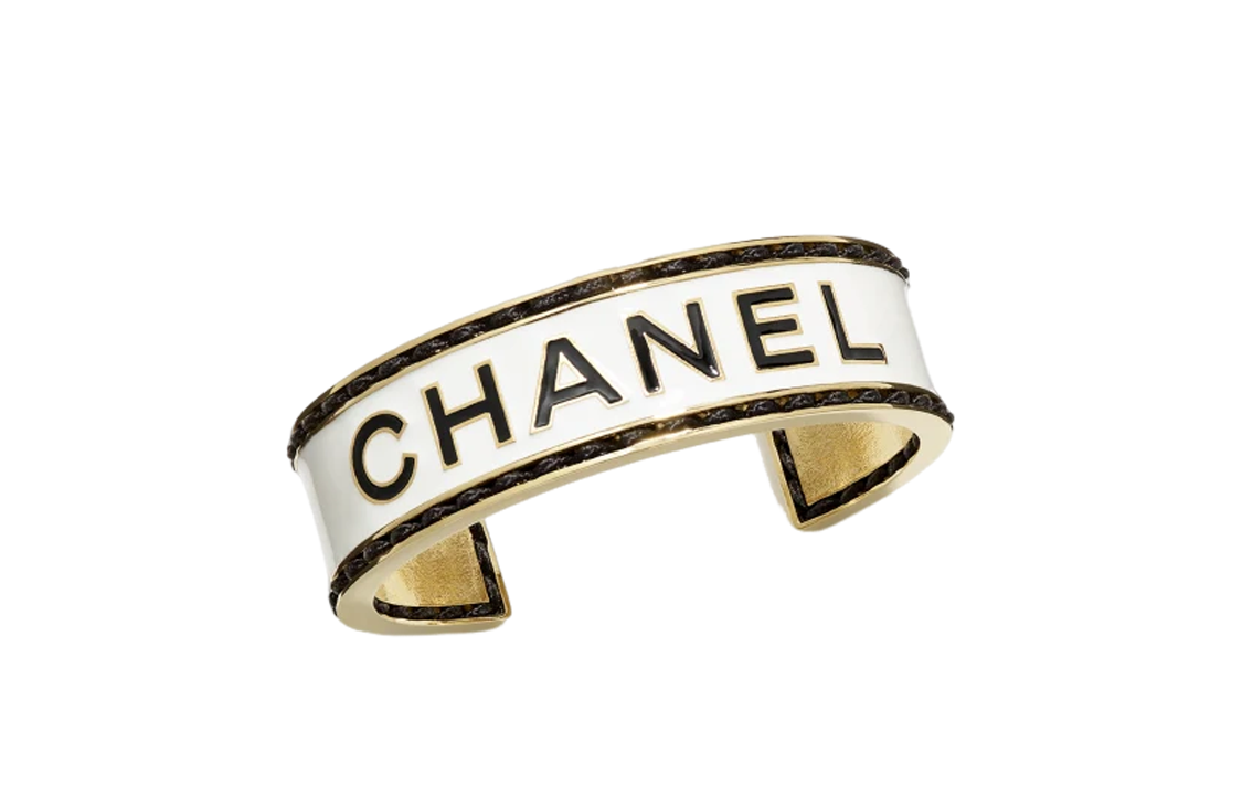CHANEL 24C Metal Bangles Women's White