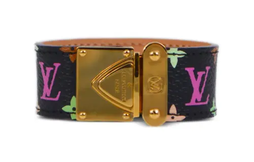 LOUIS VUITTON PVC Canvas Bangles Women's Black