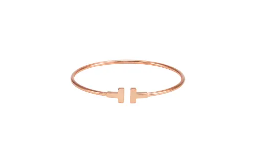 TIFFANY & CO. T 18K Rose Gold Bangles Unisex