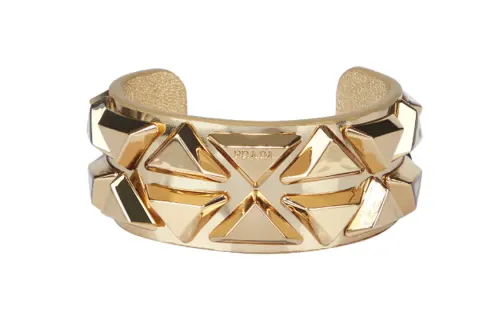 PRADA Leather Bangles Women's Gold