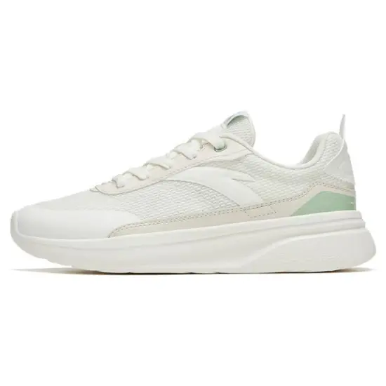 Anta Walker Anti-Slip Wear-Resistant Low-Top Sports Casual Shoes Women's White Green