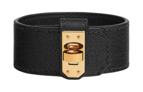 HERMES Goatskin Bangles Women's Black